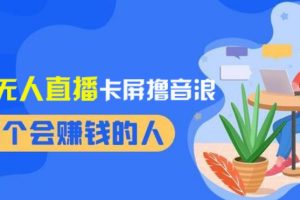 2024独家无人直播卡屏撸音浪，12月新出教程，收益稳定，无需看守，轻松上手日入1000+