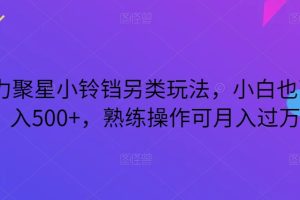 磁力聚星小铃铛另类玩法，小白也可日入500+，熟练操作可月入过万