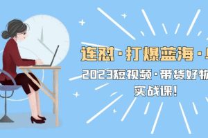 连怼·打爆蓝海·单品，2023短视频·带货好物分享·实战课！