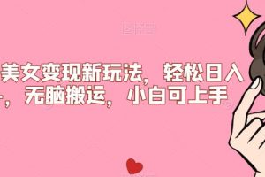 比基尼美女变现新玩法，轻松日入500+，无脑搬运，小白可上手