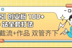 日引创业粉 100+ b站全套打法【实操视频】