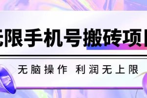 无脑搬砖项目-无限接码撸红包收益无上限