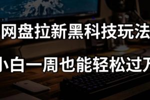 网盘拉新黑科技玩法，小白一周也能轻松过万【全套视频教程+黑科技】