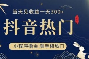 抖音最新小程序撸金，测手相上热门，当天见收益一小时变现300+