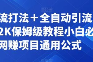 截流打法＋全自动引流日入2K保姆级教程小白必做，附项目通用公式