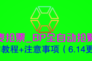 大麦抢票_BP全自动抢购软_操作教程+注意事项（6.14更新）