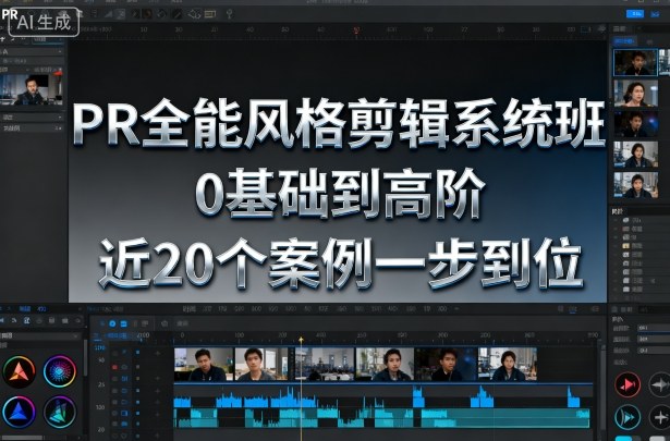 PR全能风格剪辑系统班，0基础到高阶，近20个案例一步到位